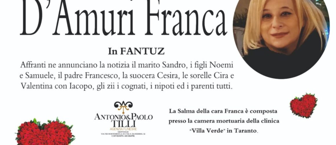 D'Amuri Franca Lutto