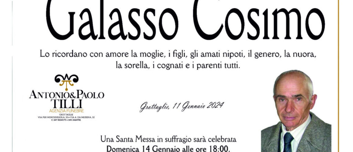 Galasso Cosimo Anniversario